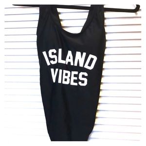 Brand new “Island Vibes” One-Piece black swimsuit